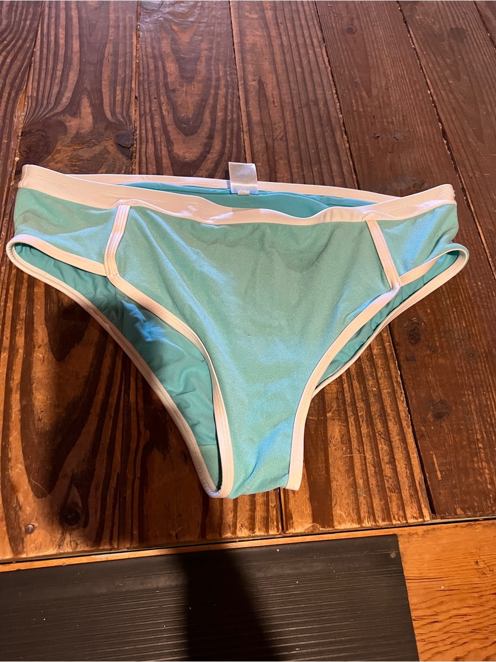 Kona Sol Turquoise Bikini Bottom with White Trim